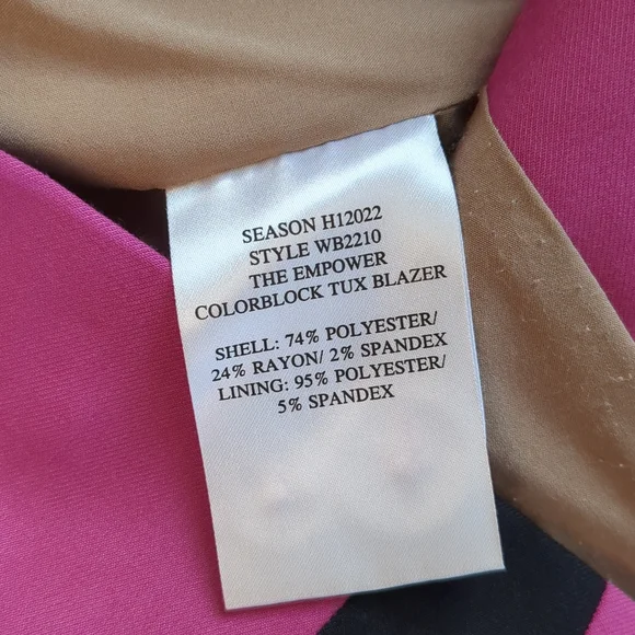 Wildfang Empower Colorblock Tux‎ Blazer Pink Black Sz Small Career Party - Picture 14 of 15